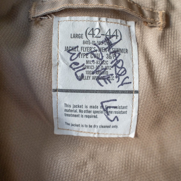 2000s US military beige color CWU-36/P flight jacket