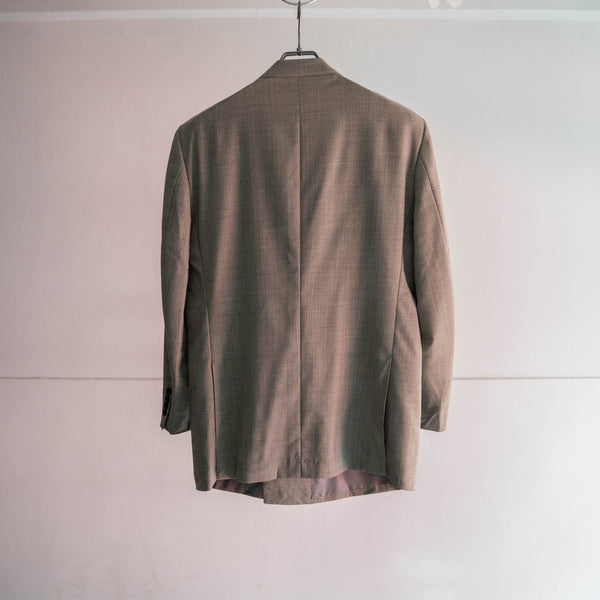 1990s Japan vintage gray melange double breasted tailored jacket