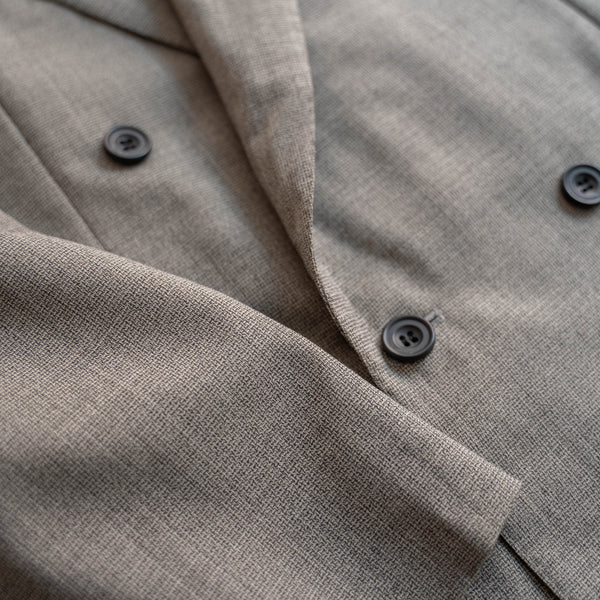 1990s Japan vintage gray melange double breasted tailored jacket