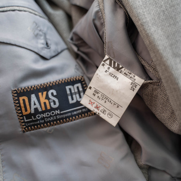 1990s Japan vintage gray melange double breasted tailored jacket