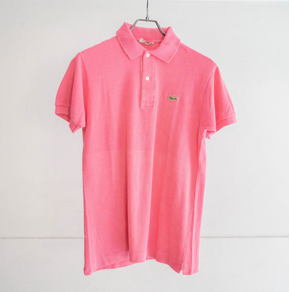 1970-80s LACOSTE pink color polo shirt 'made in France'　