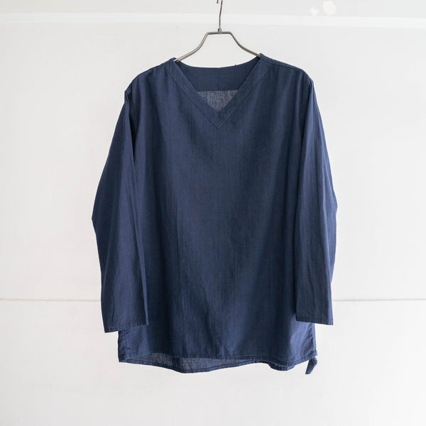 1960-70s Romania military V-neck sleeping shirt -over dyed-