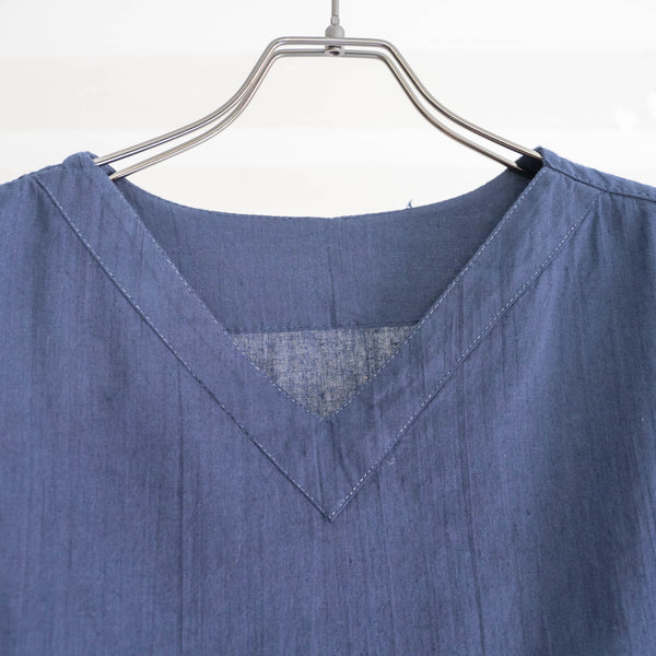 1960-70s Romania military V-neck sleeping shirt -over dyed-