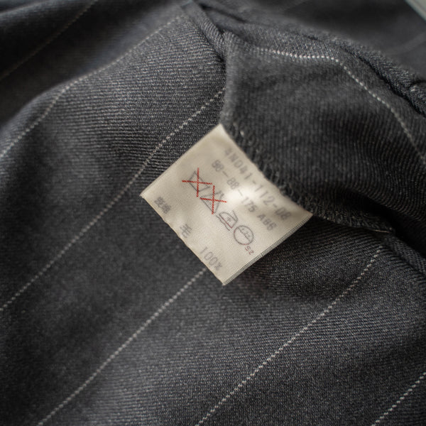 1990s Japan vintage gray stripe 2tuck slacks