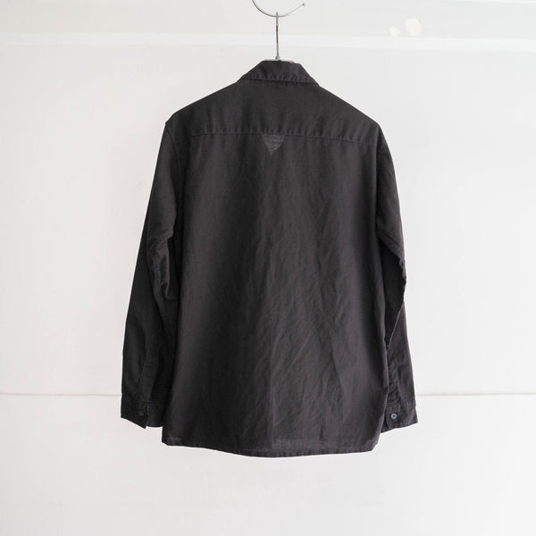 around 1970s France work shirt 'dead stock' -black dyed-