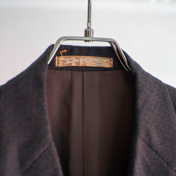 1960-70s Japan vintage black × red melange set up -great fabric-
