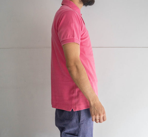 1970-80s LACOSTE pink color polo shirt 'made in France'　