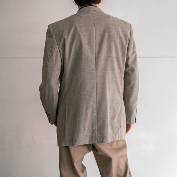 1990s Japan vintage gray melange double breasted tailored jacket