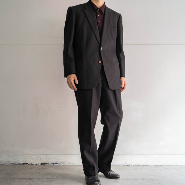 1960-70s Japan vintage black × red melange set up -great fabric-