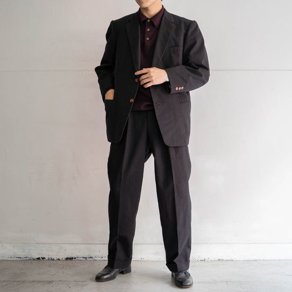 1960-70s Japan vintage black × red melange set up -great fabric-