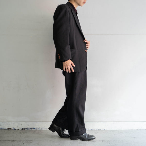 1960-70s Japan vintage black × red melange set up -great fabric-