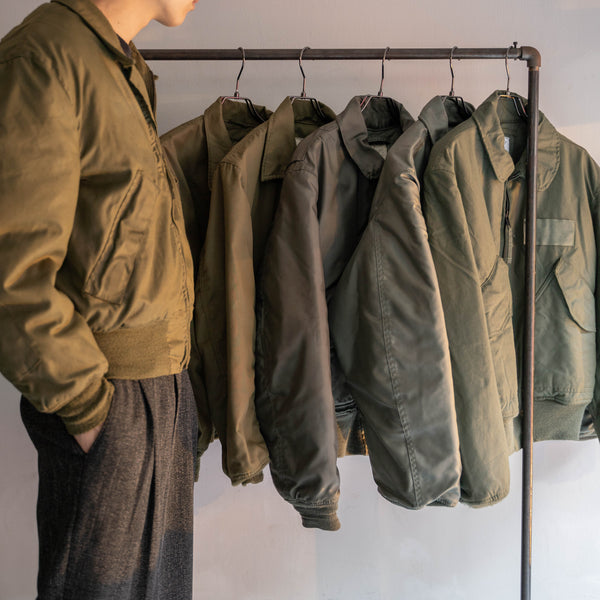 1970-90s US military beige tankers jacket 'Medium Long'