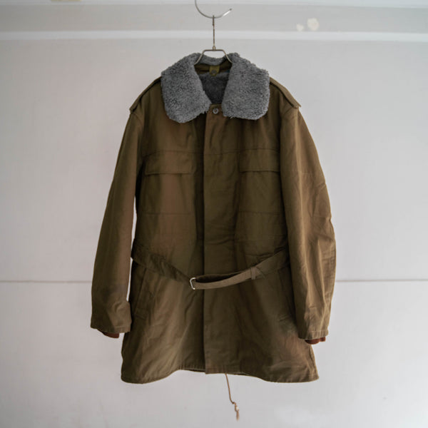 around 1980s Czech military half coat with liner & belt 'dead stock'