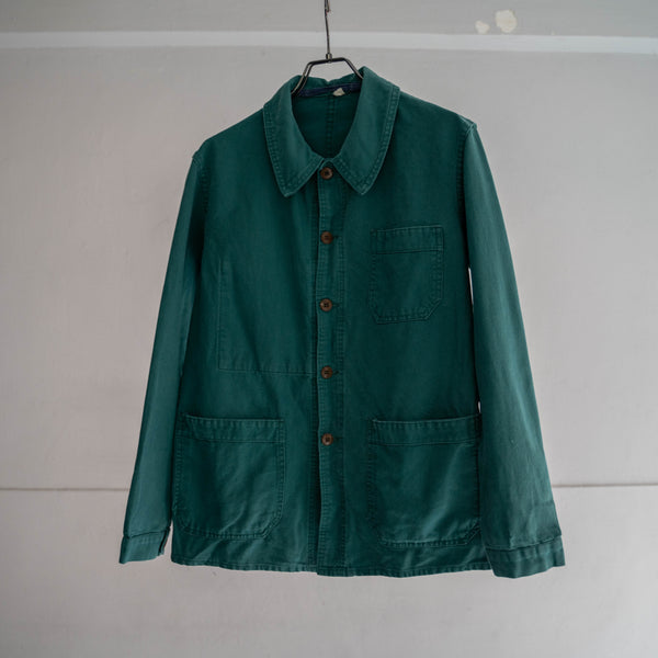 around 1970s France work jacket -strange green color-