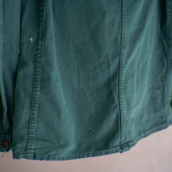 around 1970s France work jacket -strange green color-