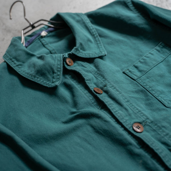 around 1970s France work jacket -strange green color-