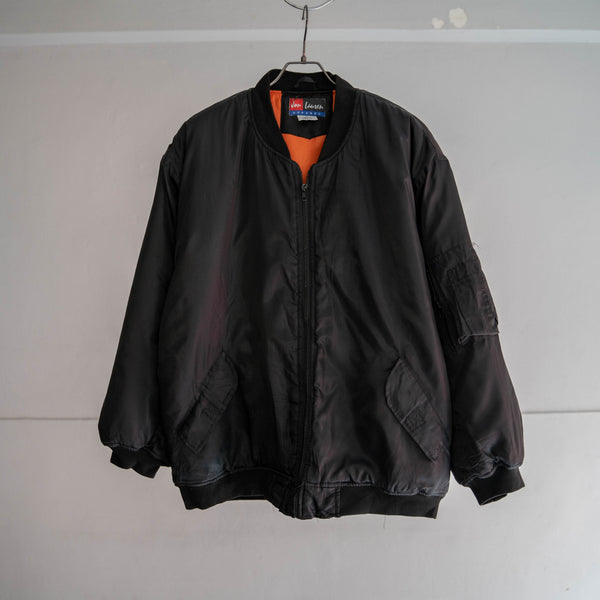 1990s black padded MA-1 jacket