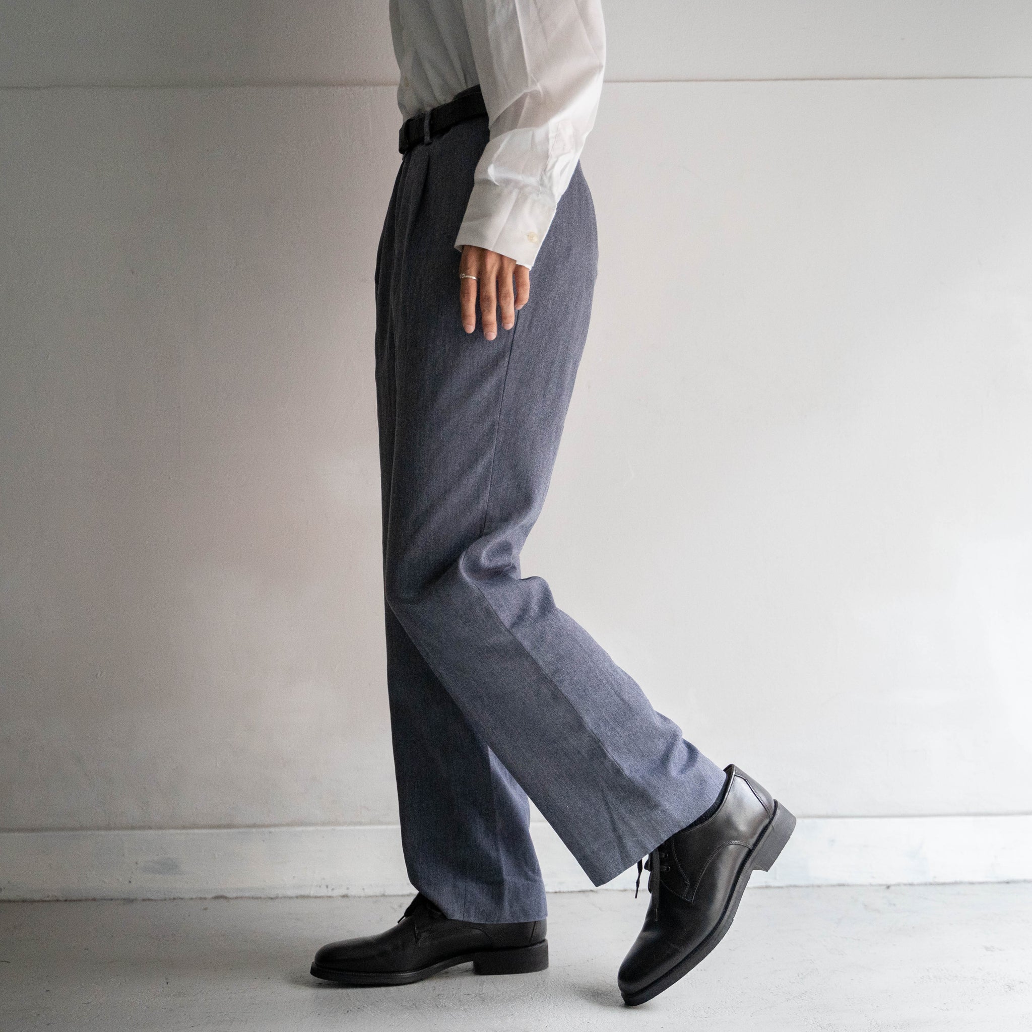 2000s Italian military dress pants  -navy? dyed-