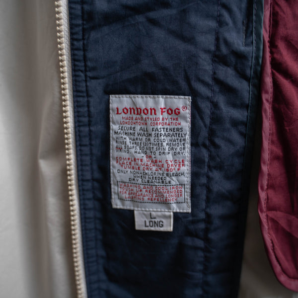 1980-90s off white short blouson -chin strap & liner-