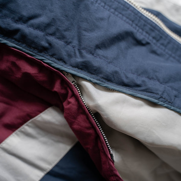 1980-90s off white short blouson -chin strap & liner-