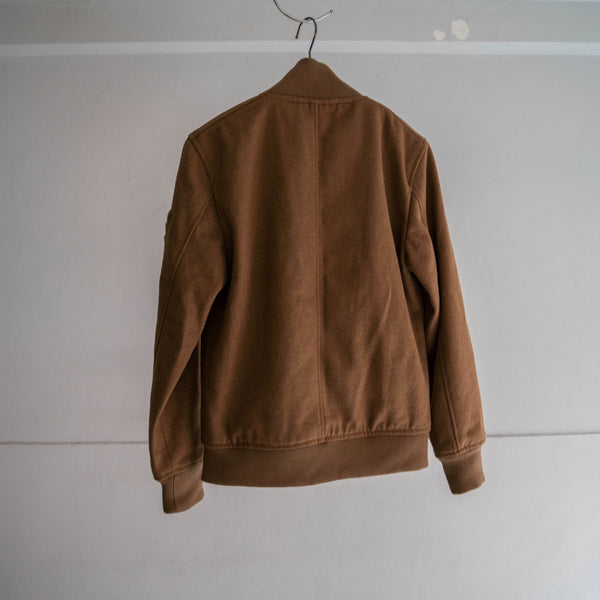 2000s brown wool MA-1 jacket