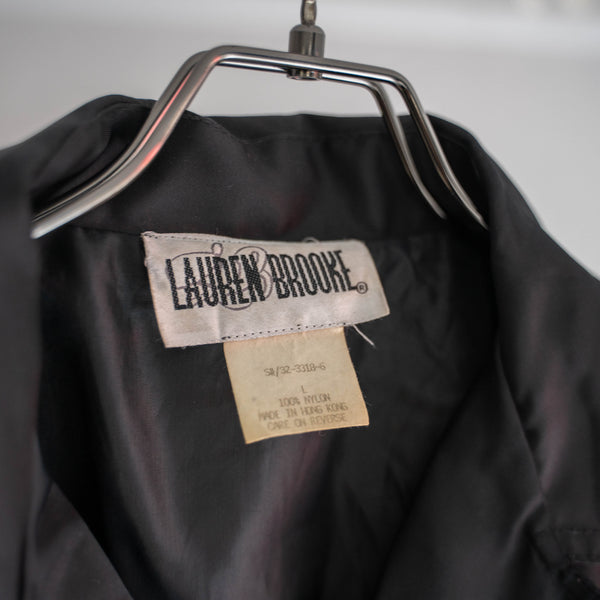 1980-90s black nylon double breasted jacket