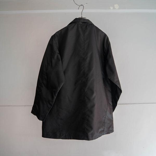 1980-90s black nylon double breasted jacket