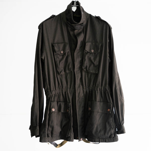 1960-70s Italian military combat jacket 'dead stock'- black dyed-