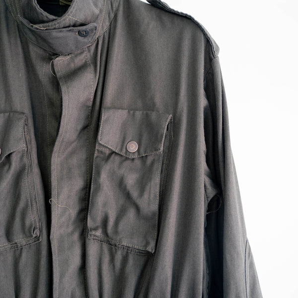 1960-70s Italian military combat jacket 'dead stock'- black dyed-