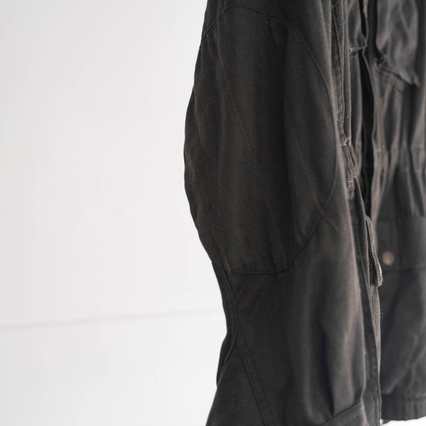 1960-70s Italian military combat jacket 'dead stock'- black dyed-