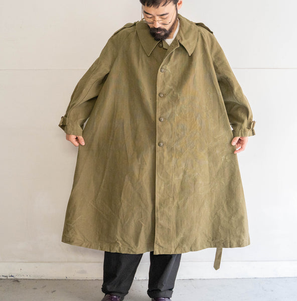 1930-40s French military M35 motorcycle coat 'cotton×linen type'