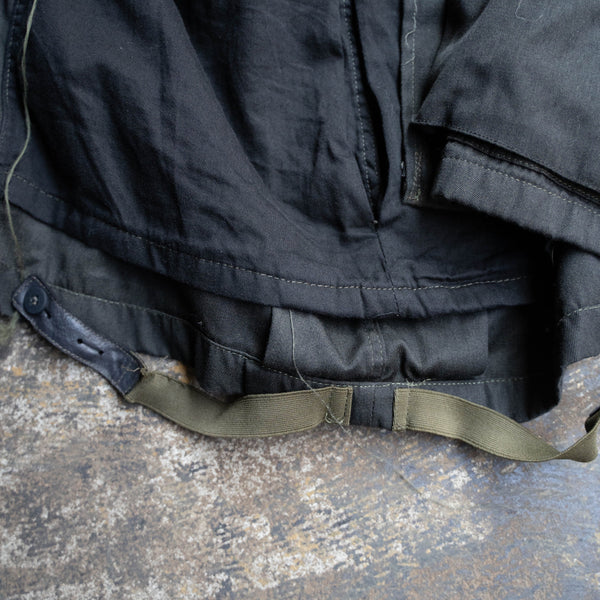 1960-70s Italian military combat jacket 'dead stock'- black dyed-