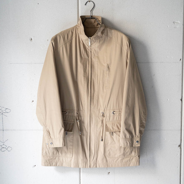 around 1990s beige color design nylon half coat