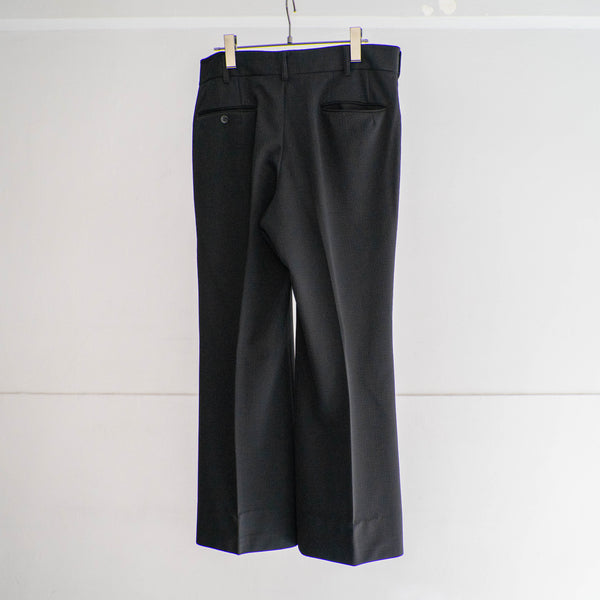 around 1980s Japan vintage black color poli flare slacks