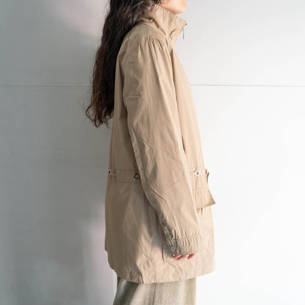 around 1990s beige color design nylon half coat