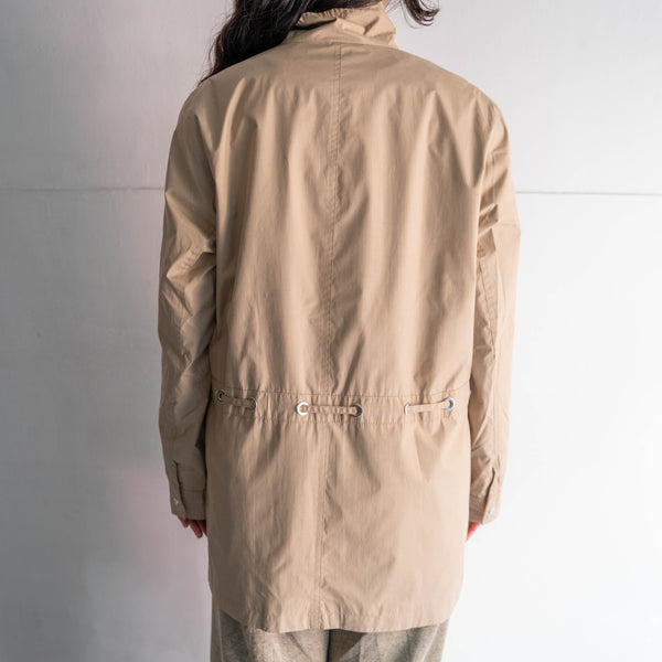 around 1990s beige color design nylon half coat