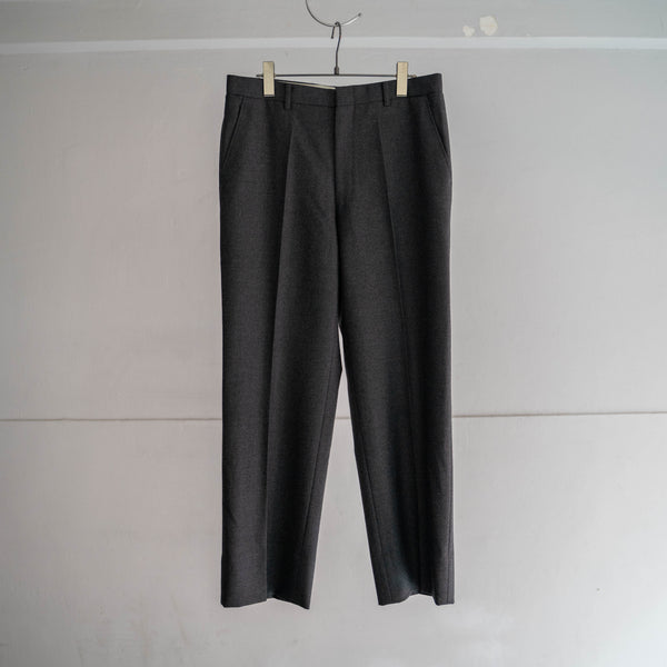 1990-00s Japan vintage gray wool 100 straight slacks