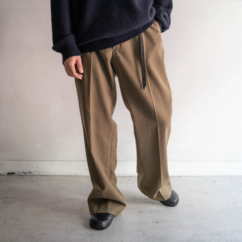 1990s Italian military brown based wool pants 'dead stock'