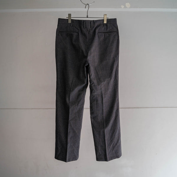 1990s Japan vintage gray checked wool slacks