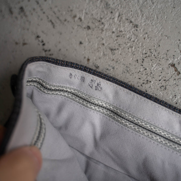 1990s Japan vintage gray checked wool slacks