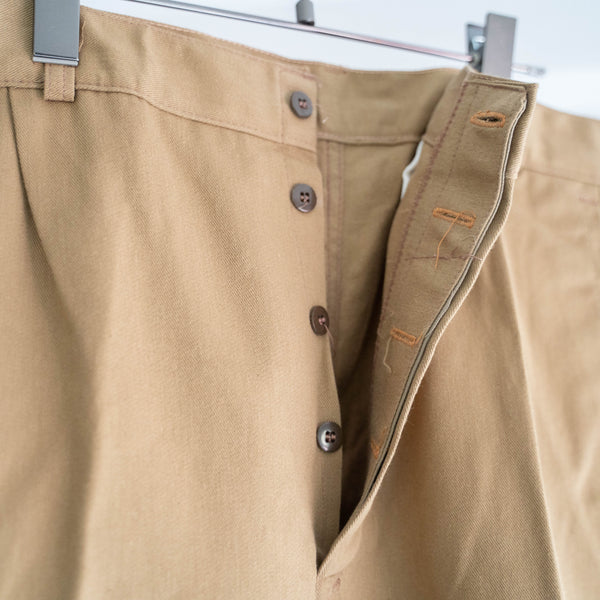 around 1960s france work chino pants "dead stock"