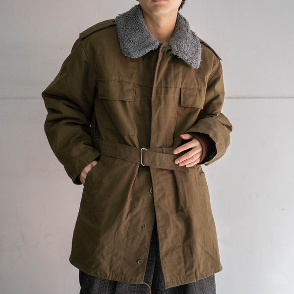 around 1980s Czech military half coat with liner & belt 'dead stock'