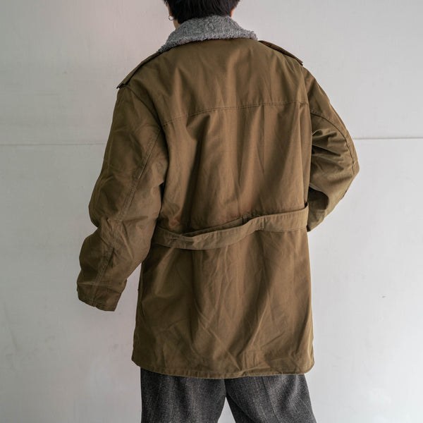 around 1980s Czech military half coat with liner & belt 'dead stock'