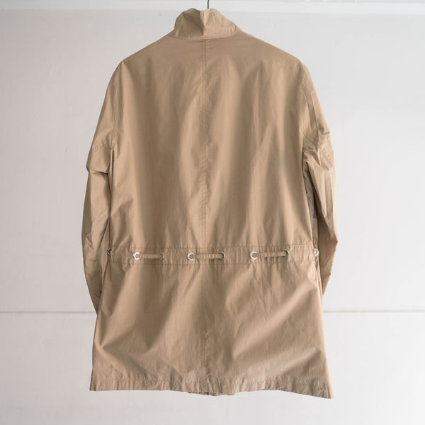 around 1990s beige color design nylon half coat