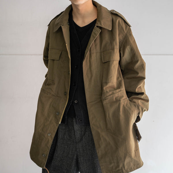 around 1980s Czech military half coat with liner & belt 'dead stock'