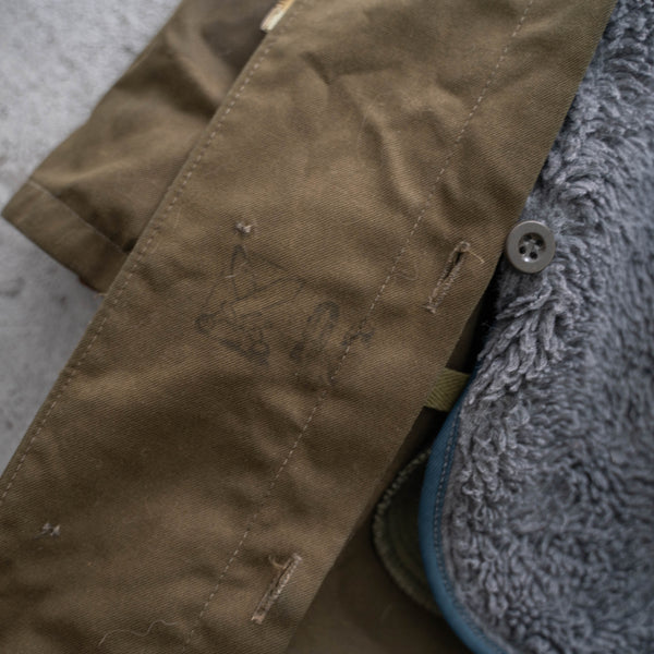 around 1980s Czech military half coat with liner & belt 'dead stock'
