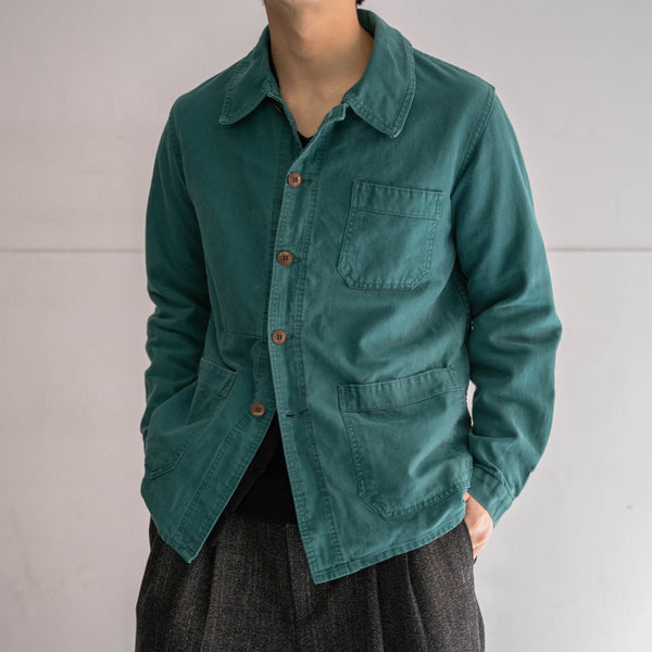 around 1970s France work jacket -strange green color-