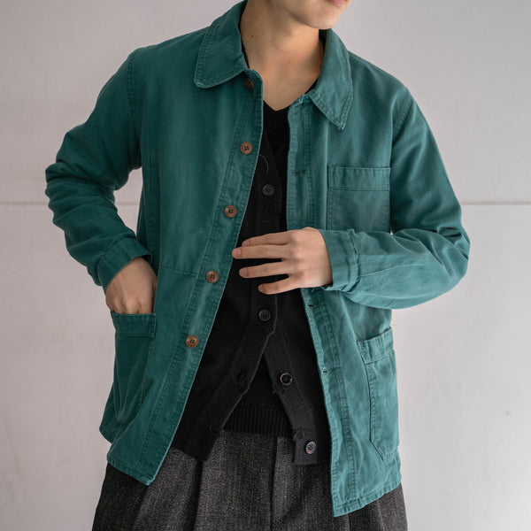 around 1970s France work jacket -strange green color-