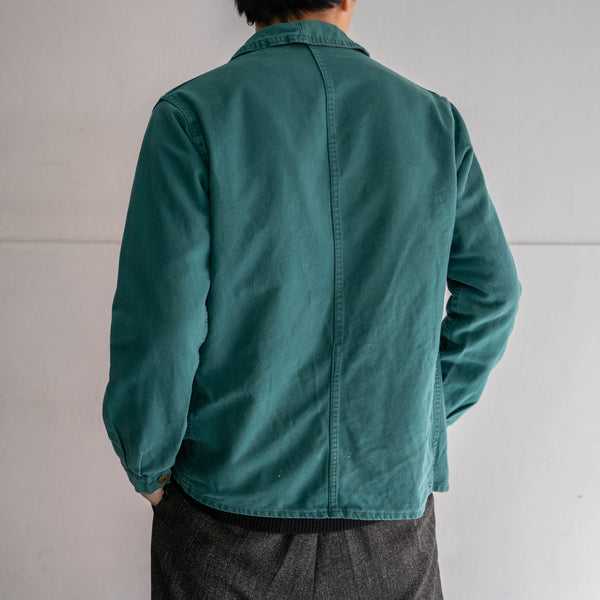 around 1970s France work jacket -strange green color-