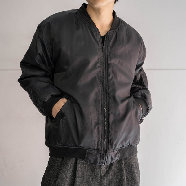 1990s black padded MA-1 jacket